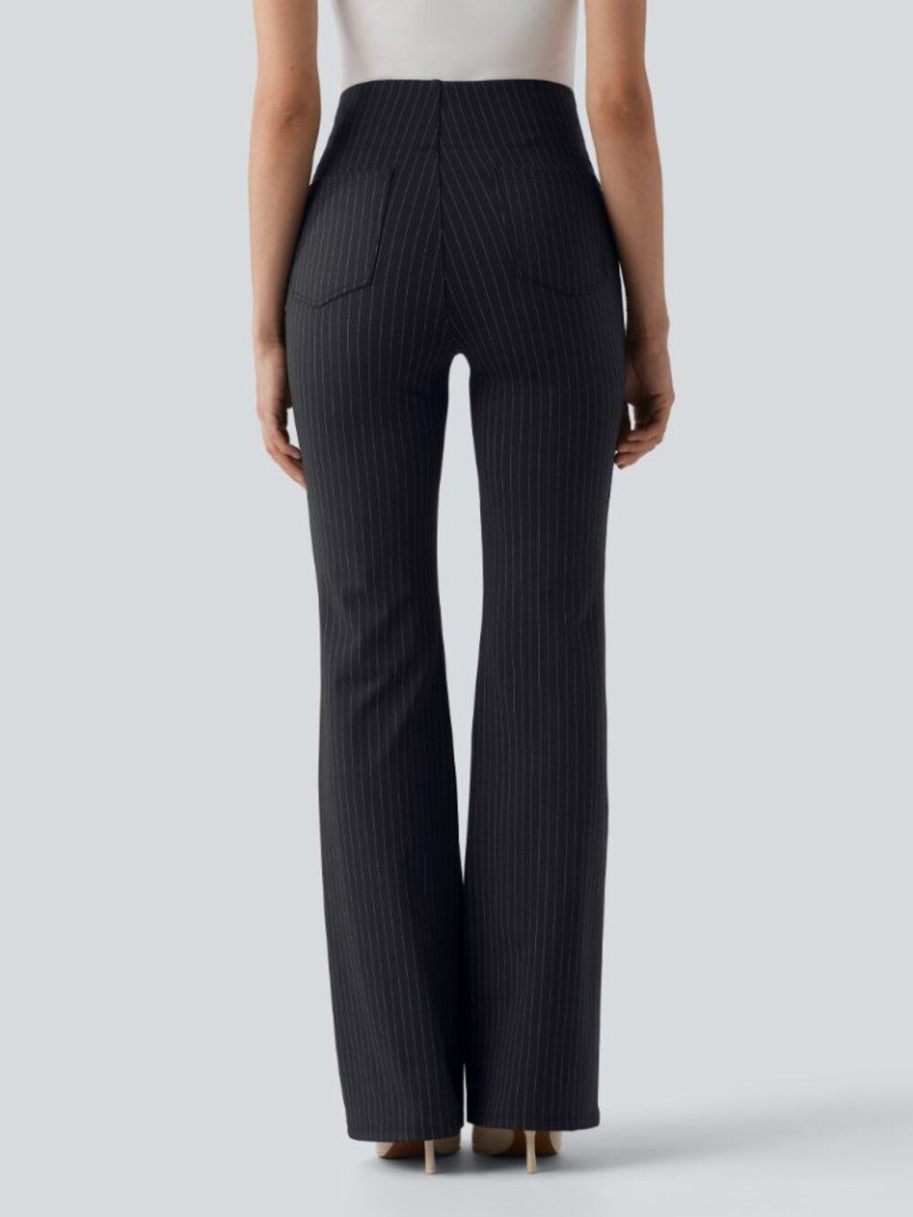Halara High Waisted Stripe Flare Work Pants with Pockets